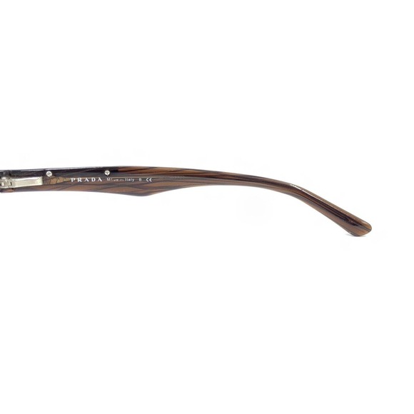 Prada VPR 01M ZXD-1O1 Striped Brown Eyeglasses Frames 54-15 140 Italy Designer - Picture 9 of 12
